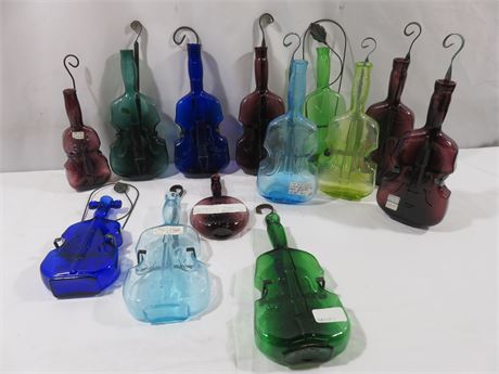 Art Glass Violin Bottle Collection
