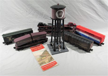6 Piece O-Scale Model Train Lot - 5 Railcars with some boxes