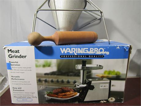 Waring Pro Meat Grinder, Model MG100, with Extras, New