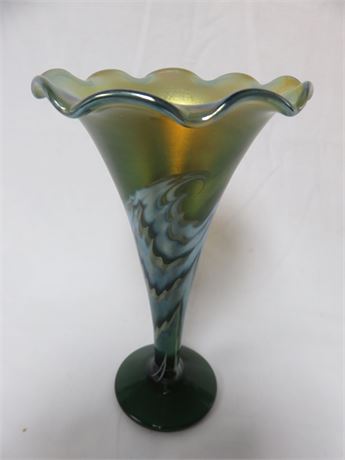 1999 LUNDBERG Studio Art Glass Signed Vase
