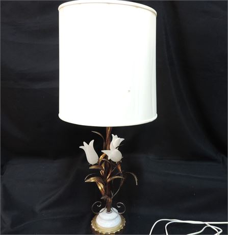 Metal and Marble Table Lamp