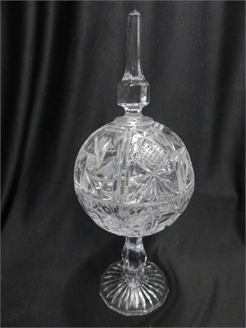 Crystal Globe Pedestal Bowl