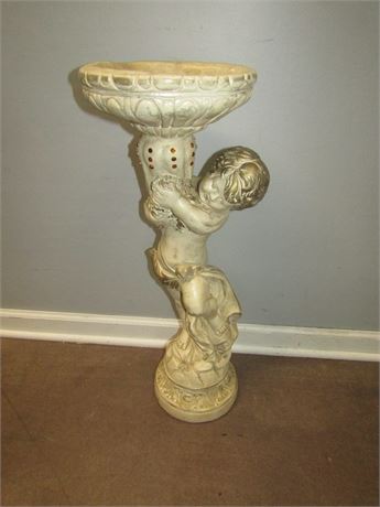 Decorative Ceramic Pottery Cherub Vase Bird Bath