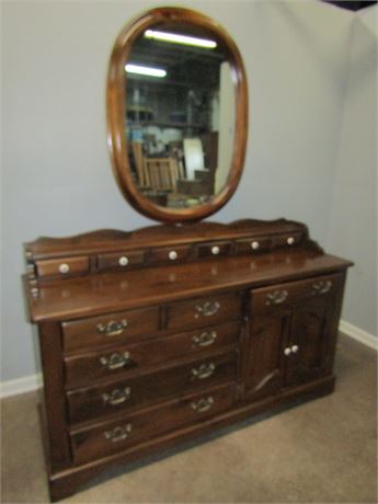 Vintage Drake & Smith Dresser and Oval Mirror