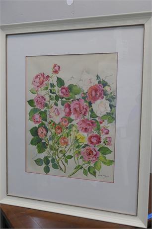 LAINE TENBUSCH Still Life Print of a Floral Watercolor & Ink Painting
