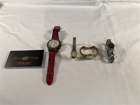 Lot of Watches Including Glam Rock Fossil Orient Citizen