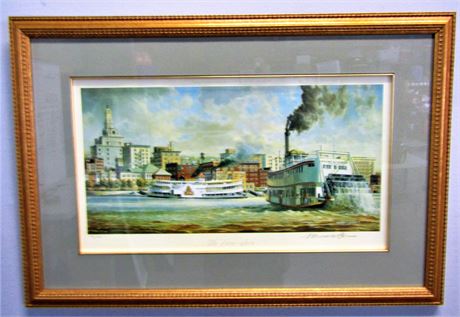 Michael Blaser, " The Iowa Shore", lithograph, 647/750 signed and numbered