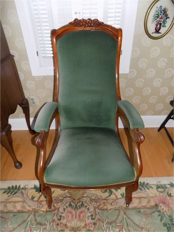 Antique Carved Gentlemens Chair