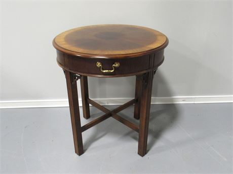 Sherrill Round Side Table with 1 Drawer