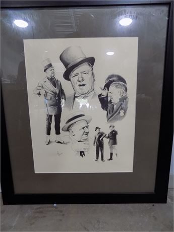 1975 W.C. Fields Lithograph