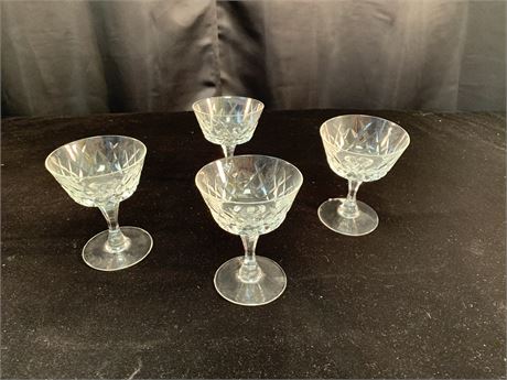 4 Waterford Champagne / Sherbet Glasses