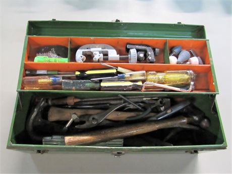 Vintage Tool Box with Tools