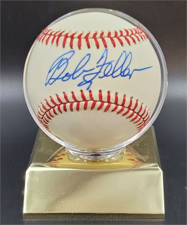 Bob Feller Signed Officially Licensed Major League Baseball Cleveland Indians
