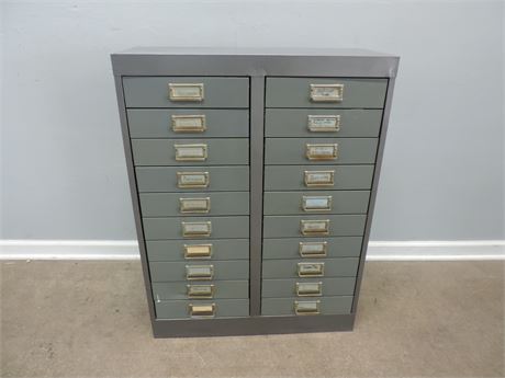 Metal 20 Drawer Bin Storage Cabinet