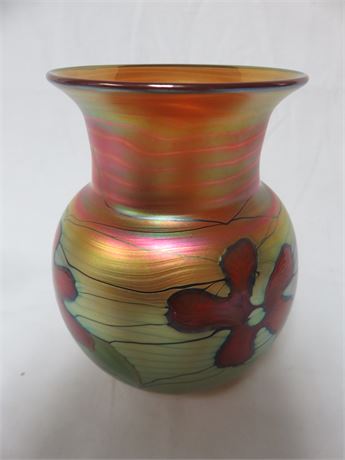 1997 LUNDBERG Studio Art Glass Signed Vase