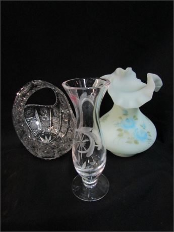 Fenton & Waterford Vases