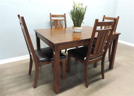 Solid Wood Dining Table / Four Chairs