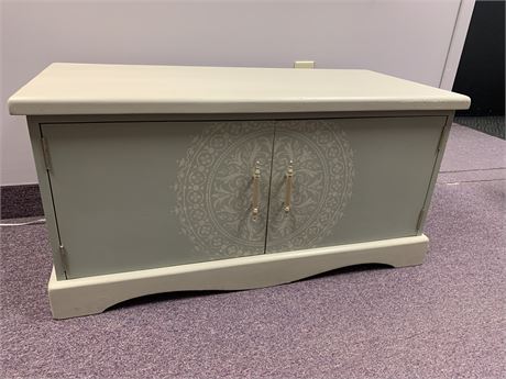 Hand Painted Stenciled Storage Chest
