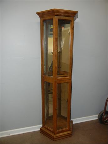 Pulaski Tall Wood Curio Cabinet with 4 glass Shelves