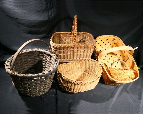 Splint Baskets, Egg Baskets, Buttocks Basket & Sewing Basket
