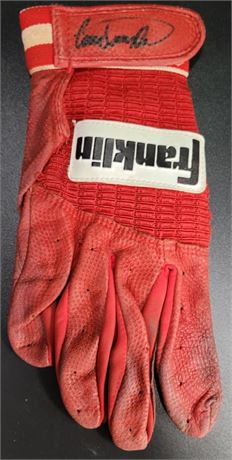 Corey Snyder Used and Autograph Batting Glove Cleveland Indians