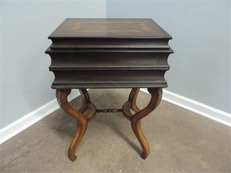 Solid Wood Accent Storage Table
