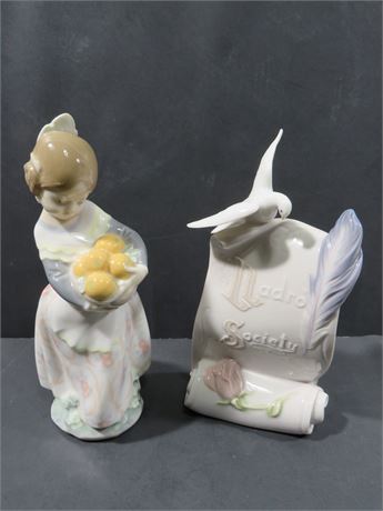 LLADRO "Valencia Girl" & Collector Society Figurines
