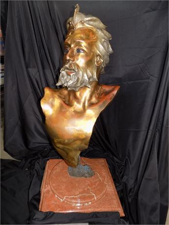 Signed "King Neptune" Sculpture by Dale Evers