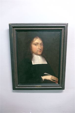 "John Milton 1608-74" Reproduction of Oil on Canvas"