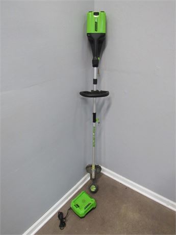 GreenWorks Pro 80 Volt Lithium String Trimmer with Charger