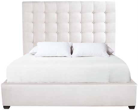 BERNHARDT Avery Button-Tufted Queen Panel Bed