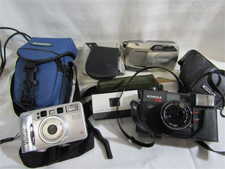 Camera Collection Lot, Vivitar, Konica, Kodak, Fuji and More !!!!
