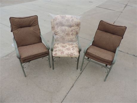 Patio / Sunroom Metal Chair Set of Three