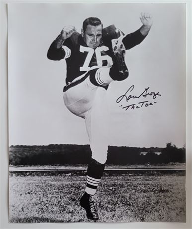 Lou "The Toe" Groza Cleveland Browns Autograph Photo