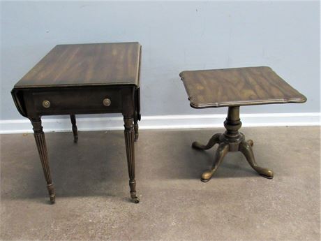 2 Side Tables including a Statton Trutype Americana Pembroke Table
