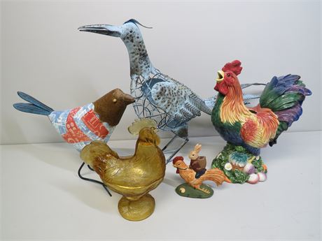 Decorative Bird Figures Lot