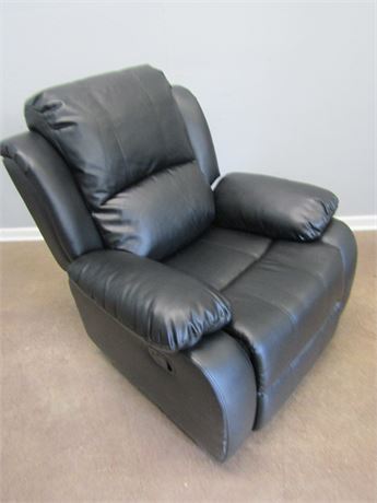 Faux Black Leather Style Recliner
