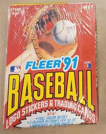 1991 Fleer Baseball Wax Box Factory Sealed