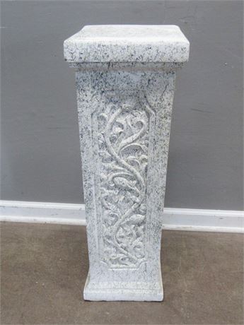 Resin - Stone Look Embossed Pedestal/Plant Stand