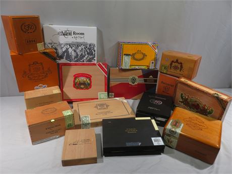 Wooden Cigar Box Lot