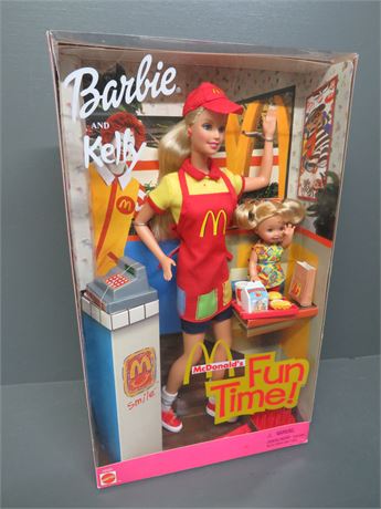 2001 McDonald's Fun Time Barbie & Kelly Doll
