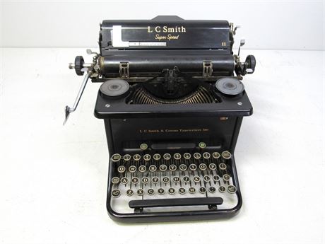 L.C. Smith & Corona Super Speed Vintage Manual Typewriter