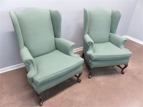 ETHAN ALLEN Wingback Arm Chairs