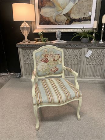 Floral Accent French Side Chair