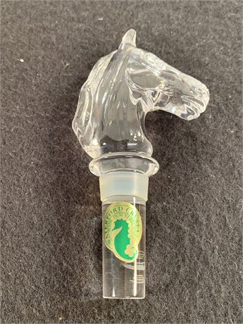 WATERFORD Crystal Horse Head Stopper
