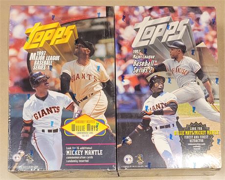 1997 Topps Series 1 & Topps Series 2 Factory Sealed Wax Boxes