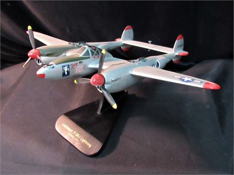 Toys and Models Corp 1:40 Scale Wood Model Airplane - Lockheed P-38J Lightening