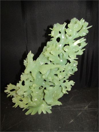 Asian Jade Hand Carved Tree