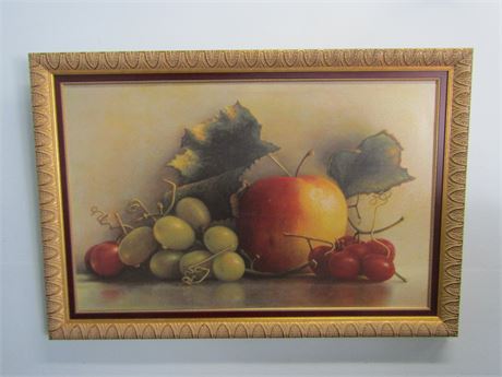 Ceasar's Grapes and Apples Print, Extra Large Entry Way Wall Art