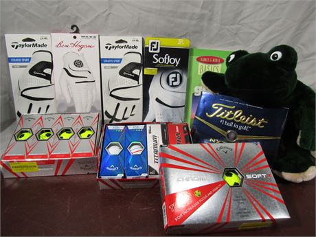 New Golf Balls, Gloves and Cover